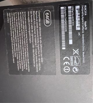 Apple TV 4ª Gen 64GB modelo A1625