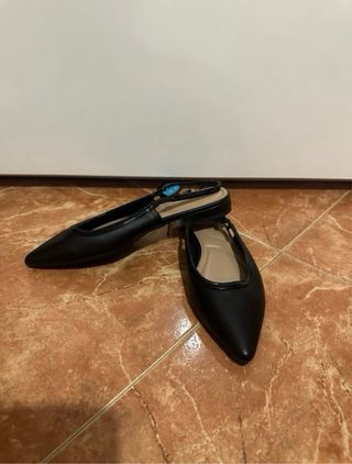 Manoletinas negras talla 39