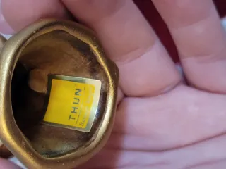 Statuetta Angelo Thun Ceramica Bianco Oro