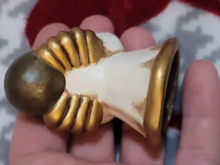 Statuetta Angelo Thun Ceramica Bianco Oro