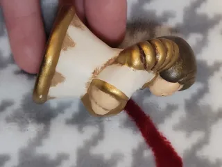 Statuetta Angelo Thun Ceramica Bianco Oro