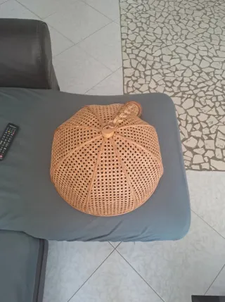 Lampadario vimini anni 60