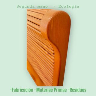 Cabecero de cama madera y bambú