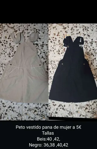 Vestido Peto Pana Mujer 5€