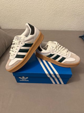 Adidas Samba Blancas y Verdes Talla 41 1/3