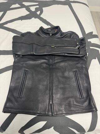 Cazadora Cuero Daytona Master&Supply Negra