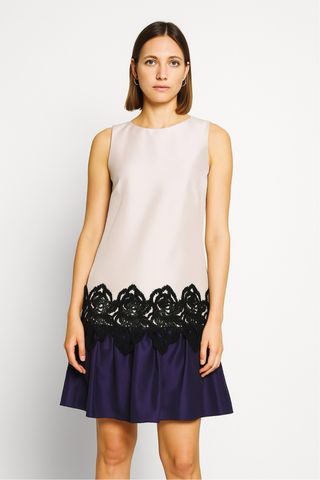 Max Mara Vestito Beige e Viola