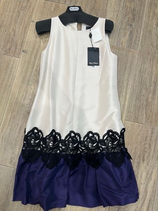 Max Mara Vestito Beige e Viola
