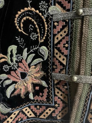 Chaqueta bordada terciopelo Zara colecvion T/M