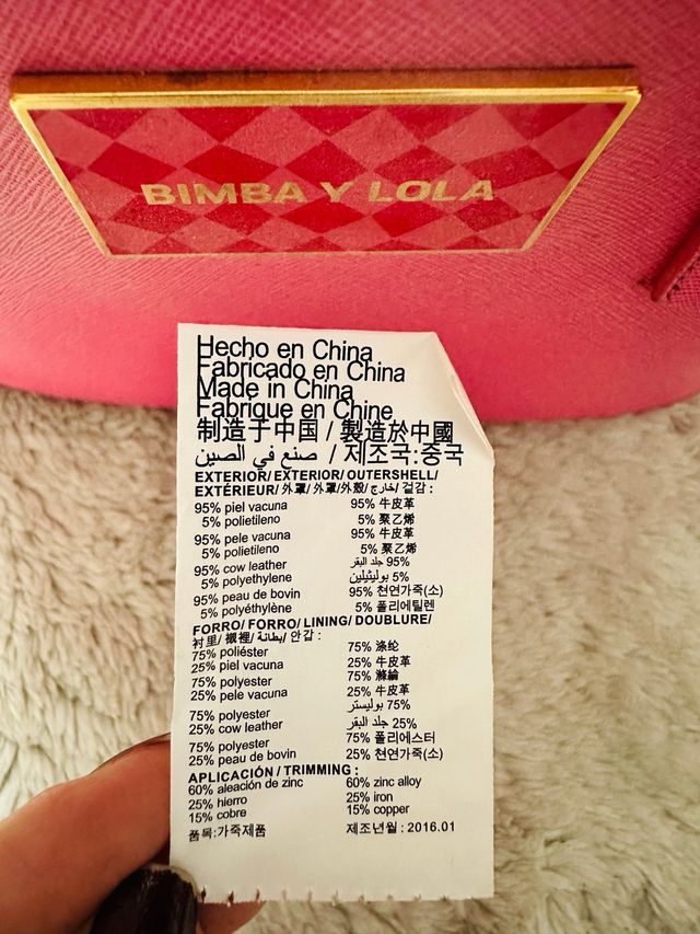 Bolso Bimba y Lola Piel Rosa