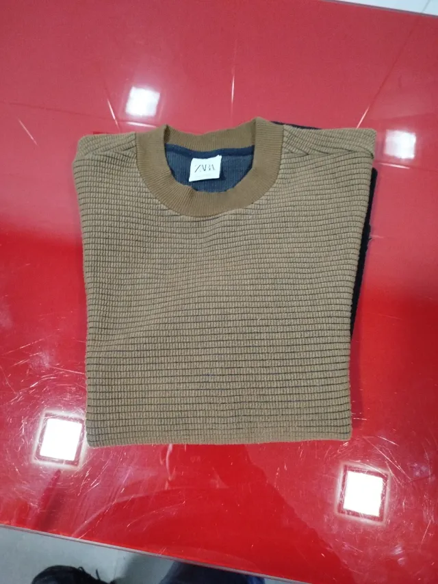 Maglione Zara Marrone e Nero