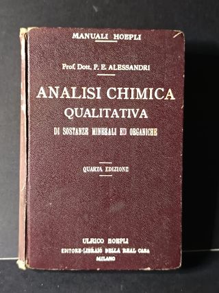 Libro Analisi chimica minerali vintage