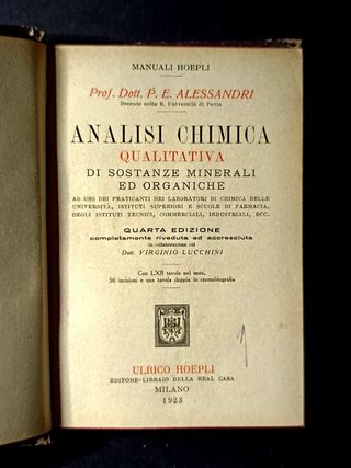 Libro Analisi chimica minerali vintage
