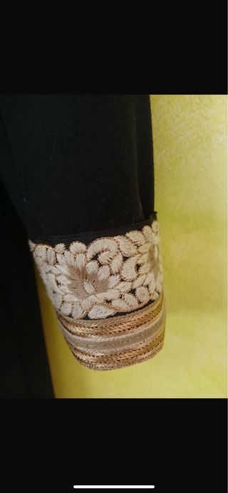 Abrigo tres cuartos negro señora