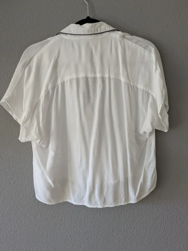 Camisa Brownie Blanca con Ribete Negro T XS-S