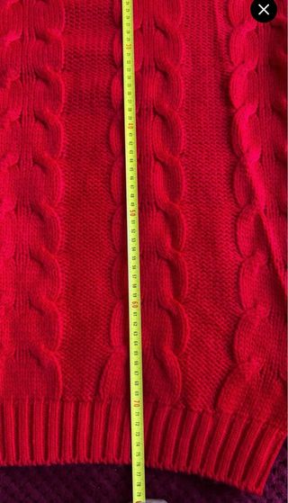 LACOSTE JERSEY ABRIGO VINTAGE ROJO HOMBRE MUJER XL