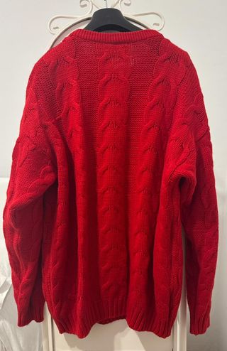 LACOSTE JERSEY ABRIGO VINTAGE ROJO HOMBRE MUJER XL