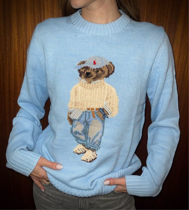 Jersey Polo Ralph Lauren Oso Azul Claro