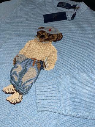 Jersey Polo Ralph Lauren Oso Azul Claro