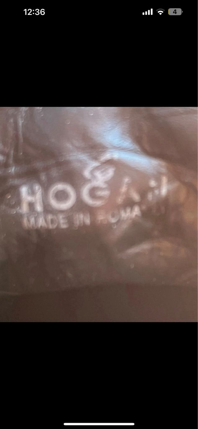 Sneakers Hogan alte da donna in pelle nere e argentate