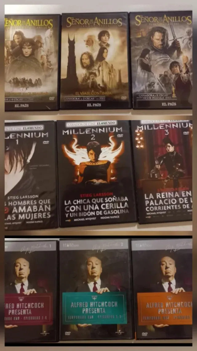 Colección DVD Hitchcock, ESDLA y Millennium