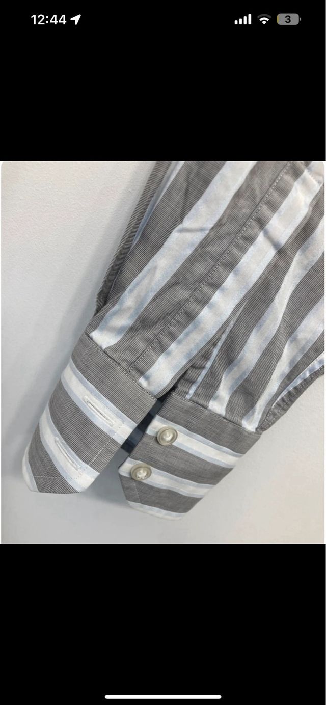 Camicia Hugo Boss a righe grigio e bianco taglia M