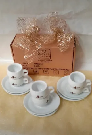 Set 6 Tazzine Caffè Piattini Danesi di Royal Mason