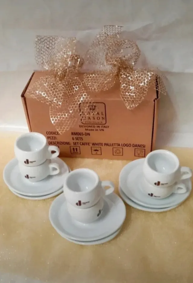 Set 6 Tazzine Caffè Piattini Danesi di Royal Mason