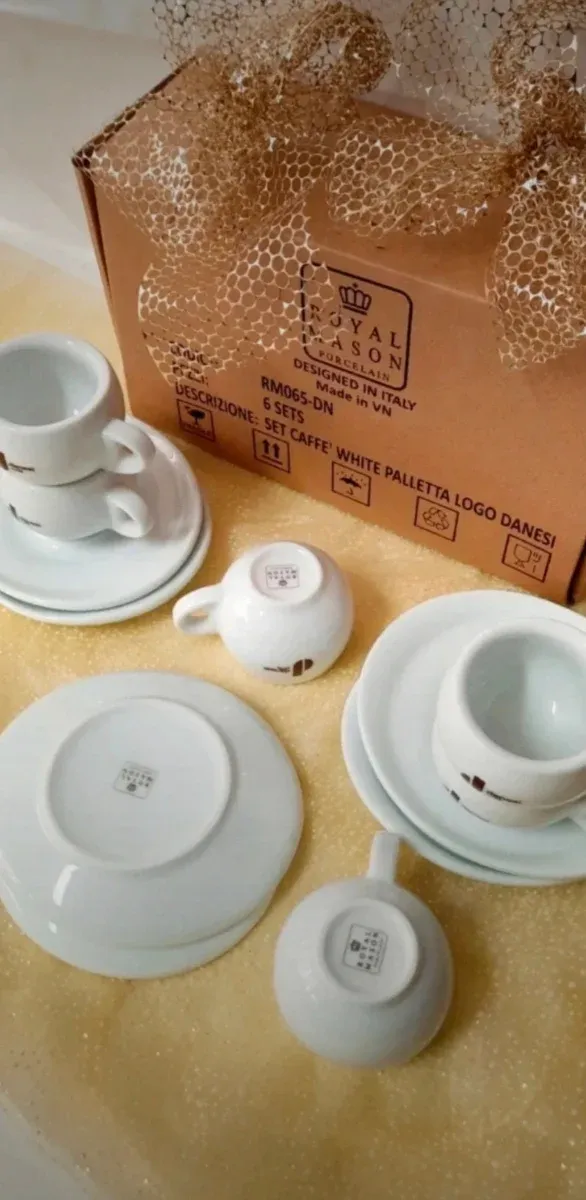 Set 6 Tazzine Caffè Piattini Danesi di Royal Mason