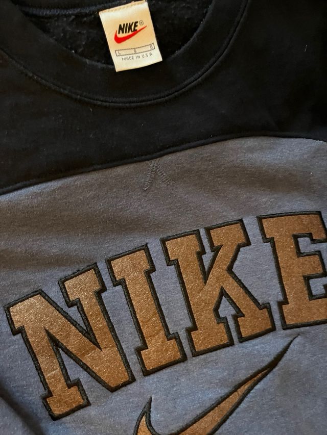 Felpa Nike Vintage blu scuro e grigio-blu