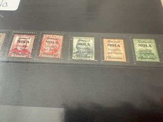 10 sellos General Mola caudillo del Norte escasos
