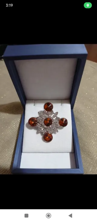 Parure retrò orecchini cammeo e spilla