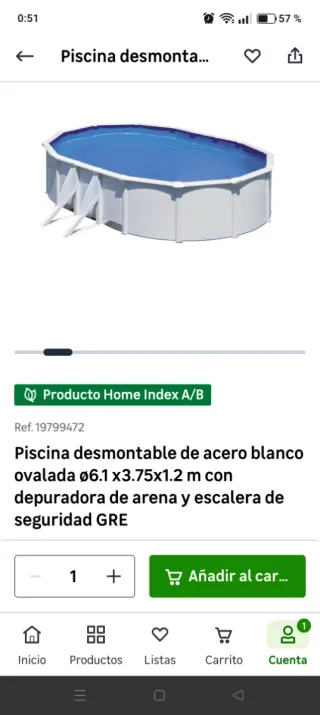 Piscina desmontable metal/plástico de lona