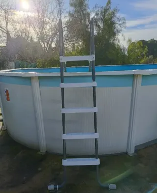 Piscina desmontable metal/plástico de lona