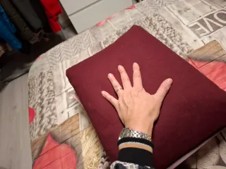 Bandeja con cojín de rosas