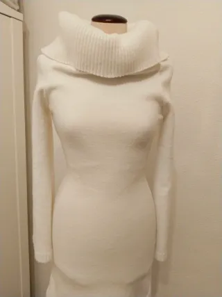 Vestido largo invierno cuello alto