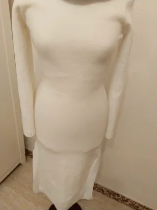 Vestido largo invierno cuello alto