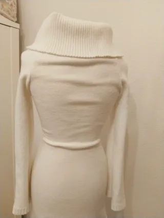 Vestido largo invierno cuello alto