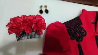 Tocado Flamenco y pendientes