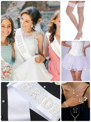 Conjunto Lencería Novia Disfraz