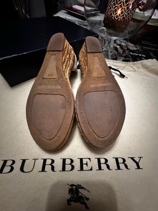 Alpargatas Burberry Check Mews Lino Beige/Negro