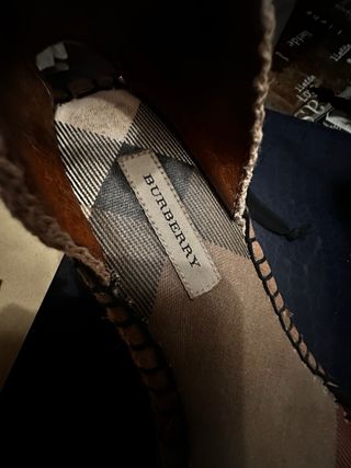 Alpargatas Burberry Check Mews Lino Beige/Negro