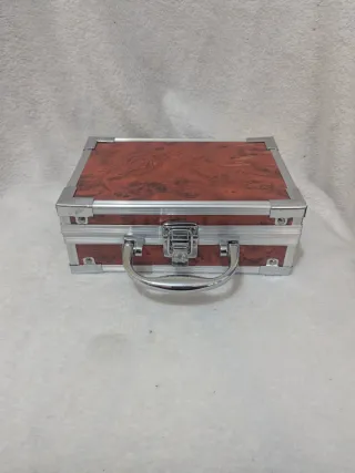 Set de maletines doble nacarado plateado