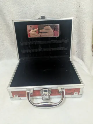 Set de maletines doble nacarado plateado