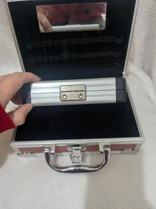 Set de maletines doble nacarado plateado