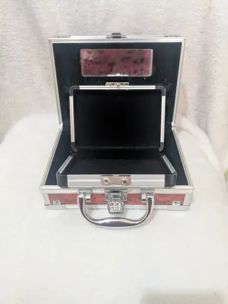 Set de maletines doble nacarado plateado