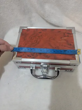 Set de maletines doble nacarado plateado