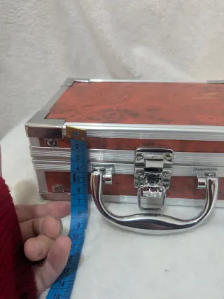 Set de maletines doble nacarado plateado