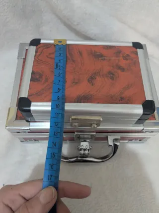 Set de maletines doble nacarado plateado