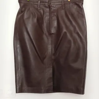 Falda de CUERO vintage marrón